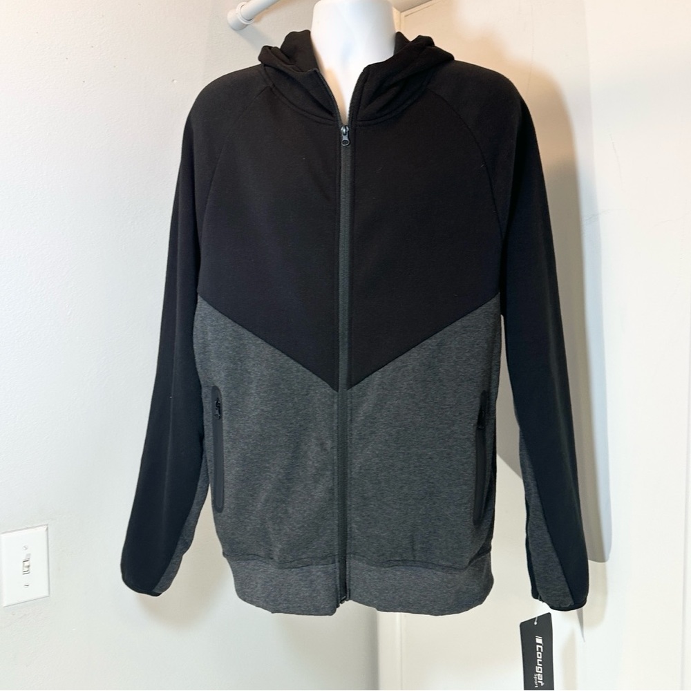 Cougar Sport Performance Black & Grey Fleece Hoodie XXL NWT - Picture 8 of 16